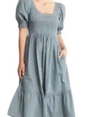 Hill House Home Louisa Nap Dress Emerald Gingham sz Small